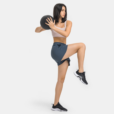 Leisure Pocket Sports Yoga Shorts Workout Running Pants Sweat Wicking