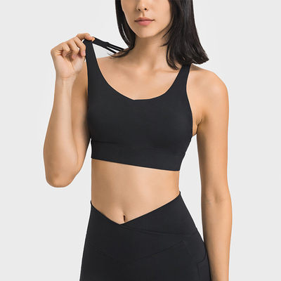 Multi-strand Cross Straps Sports Bra Womens High Elastic Yoga Bra
