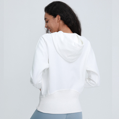 Pink Sports Loose Hoodie With Pocket Women's Training Running Sweater