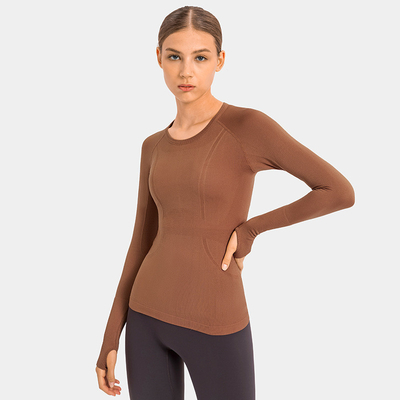 Stretchable Equestrian Riding Tops Anti pilling Womens Long Sleeve Base Layer