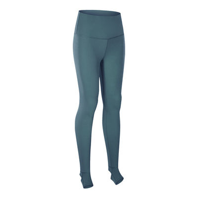 Foot Stepping Sports Yoga Pants Capri Solid Slim Fit High Waist Training Leggings