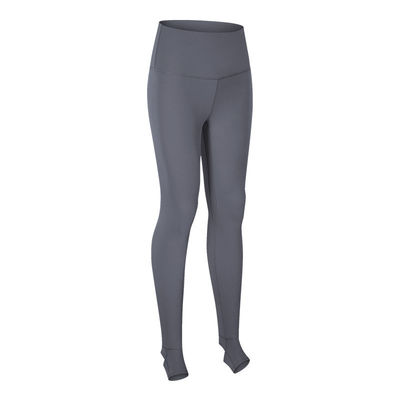 Foot Stepping Sports Yoga Pants Capri Solid Slim Fit High Waist Training Leggings
